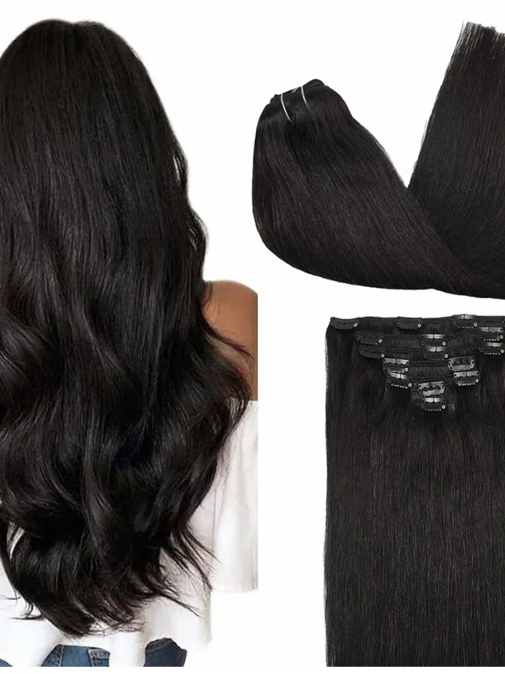 Human Hair Clip Extensions